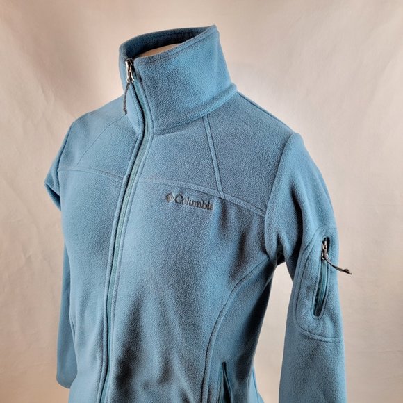 Columbia Jacket Womens Blue Fleece Full Zip Pockets Outdoors Gorpcore Light - Picture 4 of 10